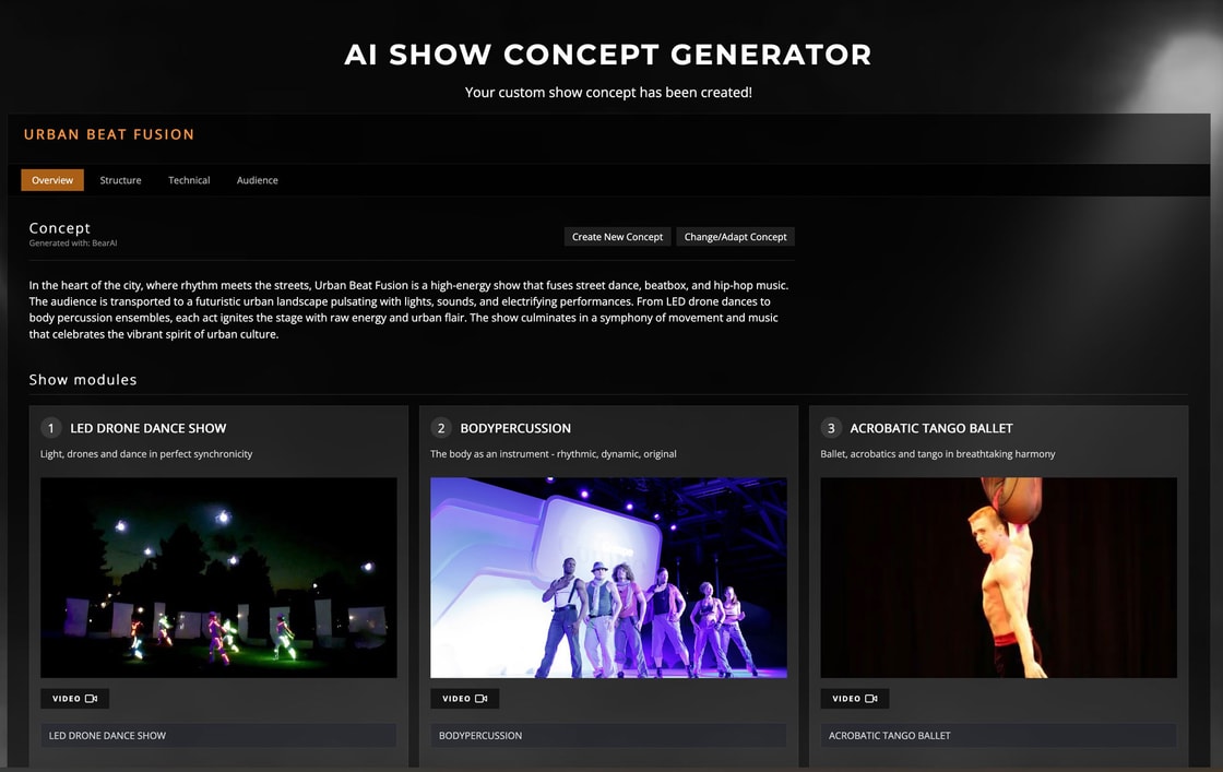 Dancing Bear website strapi CMS