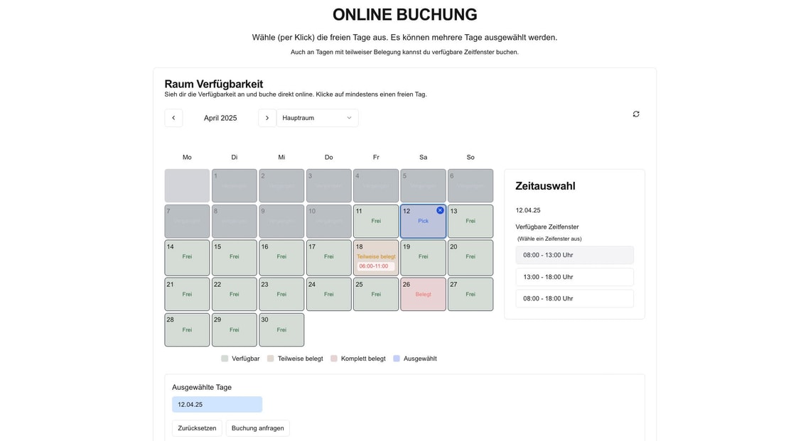leuchttraum süd booking system